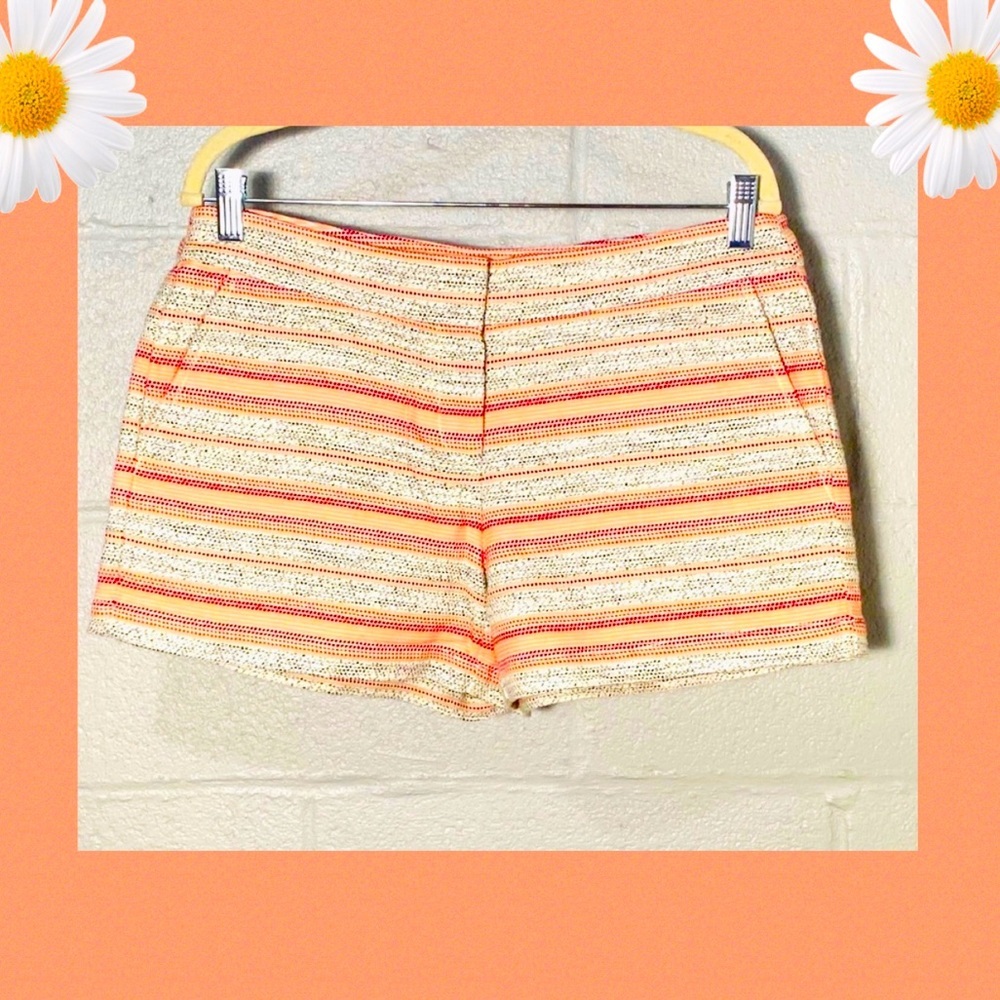 Ann Taylors Loft Size 4/ 4” Striped Short Shorts